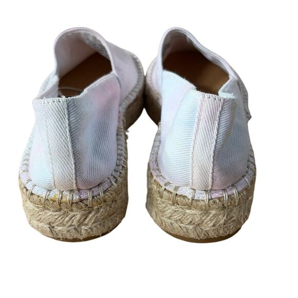 Soludos White Canvas Espadrille Flats Coastal Chic Summer Size 8.5 NWOT - Picture 3 of 5